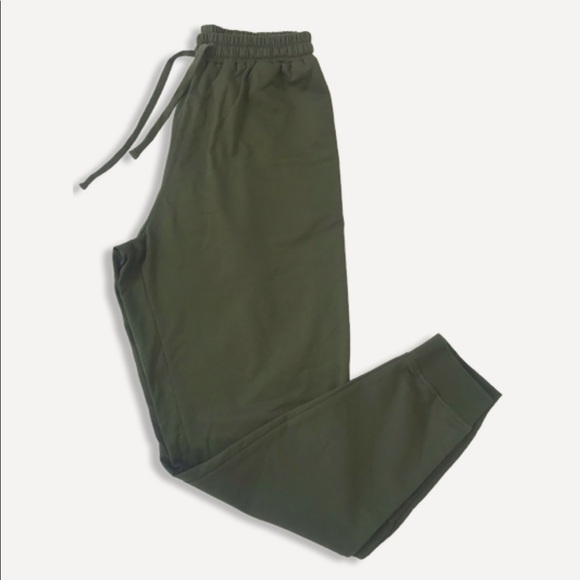 Sage green sweatpant joggers - Picture 4 of 7